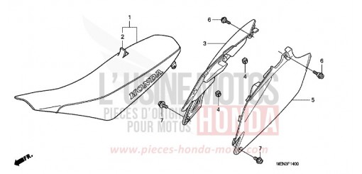 SEAT/SIDE COVER CRF450RC de 2012